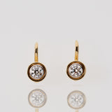 1.0 carat Diamond Dormeuse Earring