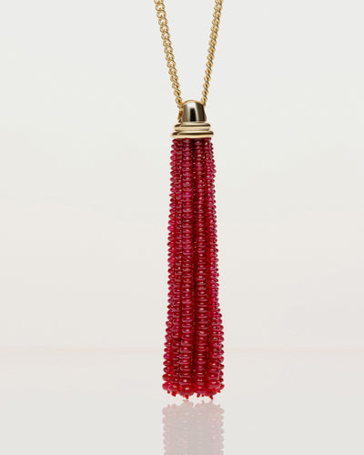 Ruby Dormir Tassel Pendant