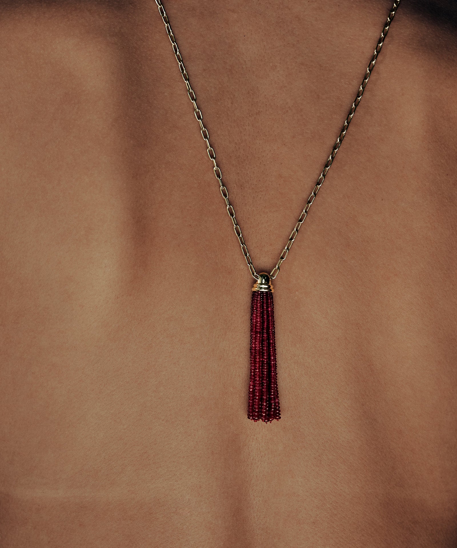 Ruby Dormir Tassel Pendant